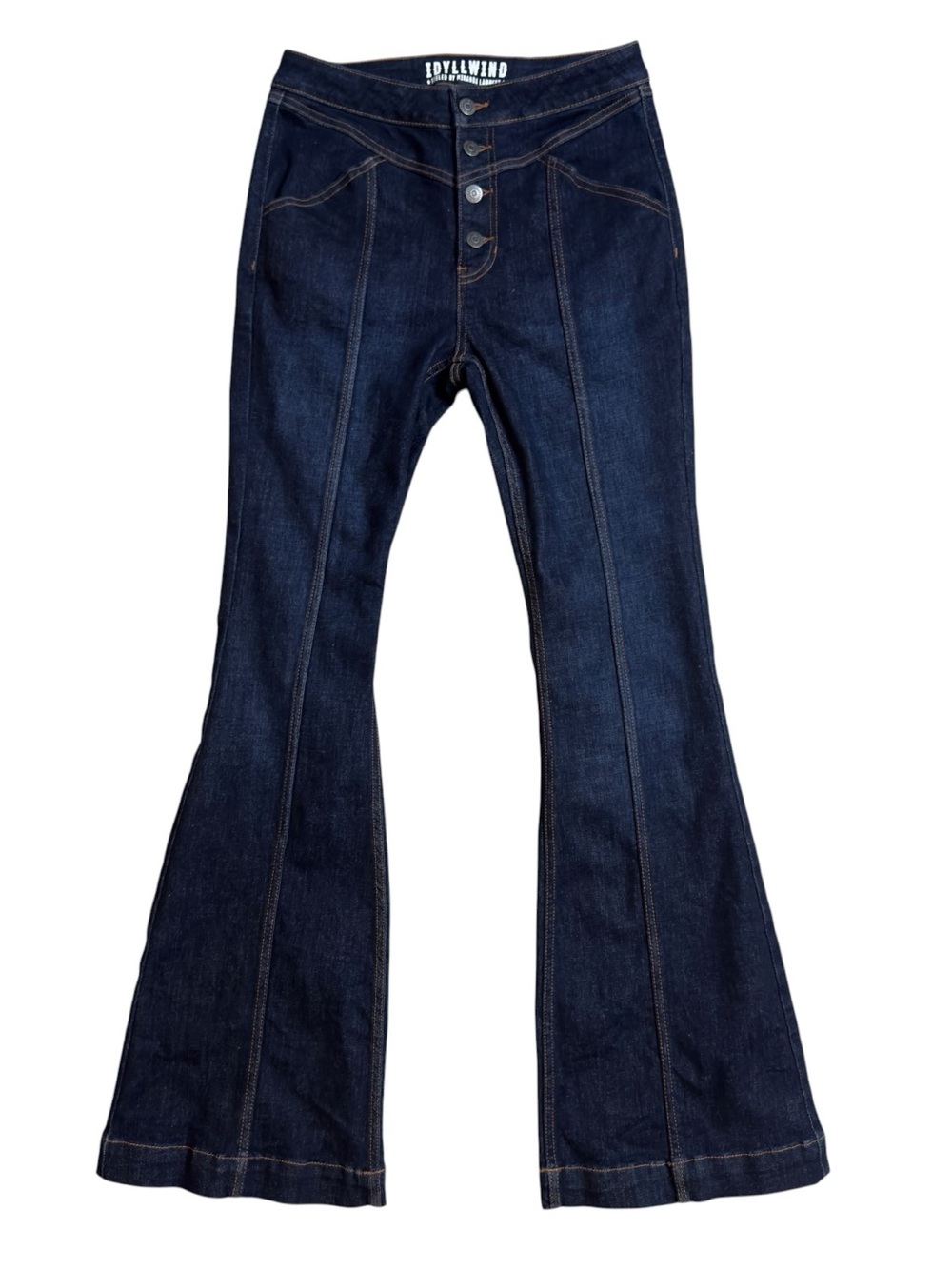 Idyllwind Outlaw High Rise Super Flare Jeans Western Y2K Cowgirl Boho 8 - Picture 7 of 14